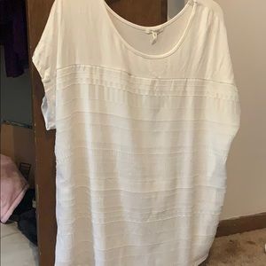 Textured white blouse